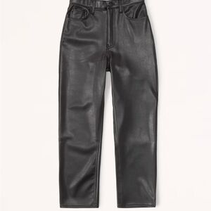 Abercrombie’s ankle straight ultra high rise leather pants